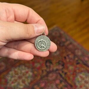 Peace Sign Sterling Silver Pendant Necklace